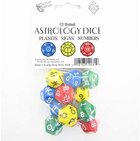 Astrology 12 Sided Dice Planets, Signs, Numbers