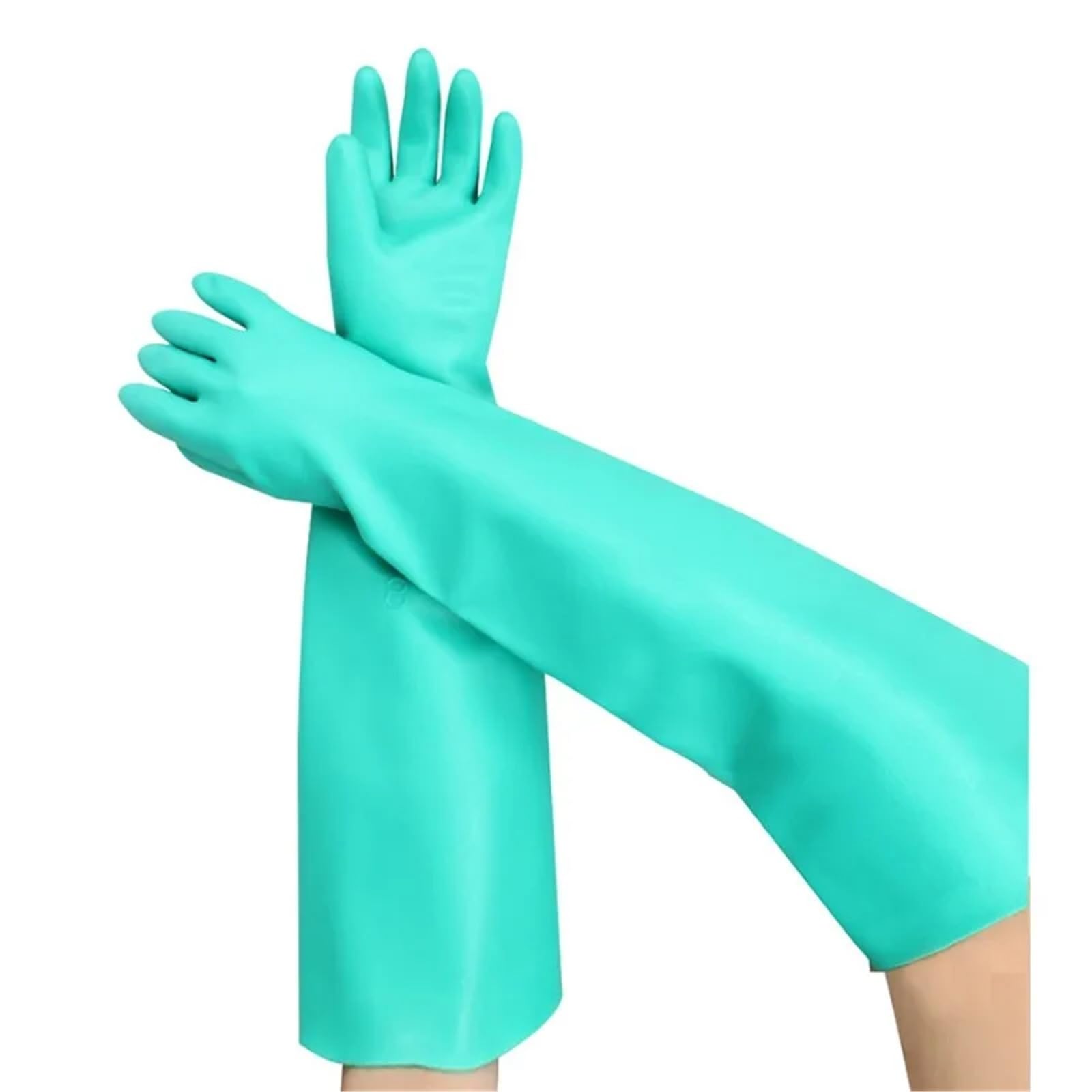 Compatible con guantes industriales de nitrilo de 60 cm de largo, cobertura extendida del antebrazo for aplicaciones de aceite, solventes y limpieza(XL)