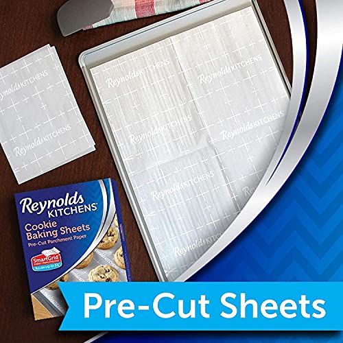Reynolds Kitchens Cookie Baking Sheets, Pre-Cut Parchment Paper (22 Sheets, Pack of 2)
