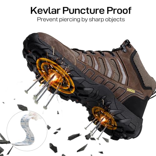 Steel Toe Work Boots for Men Safety Mens Work Boots Comfortable Slip Resistant Composite Toe Construction Shoes4