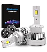 Coppia Lampadine D1S LED 120W 24000LM 6000K – 100% Canbus, Plug And Play, Sostituzione Diretta Per Fari Allo Xeno (2 Pezzi, IP68)
