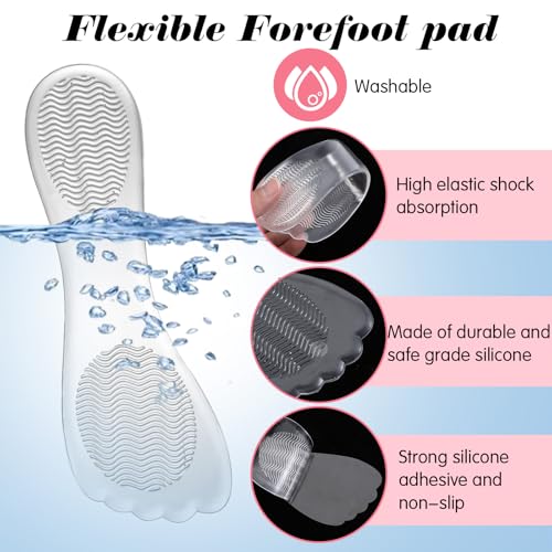 2 pares plantillas gel transparentes para tacones mujer miniatura 3