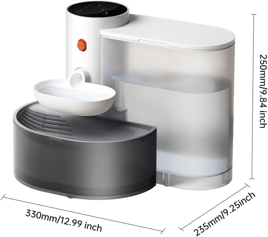 3000ml Smart Pet Water Fountain, Automatic Cat Water Dispenser, Upgrade Ultra-Quiet Flowing Water Feeder timed Wastewater draining System for Indoor Cats Dogs