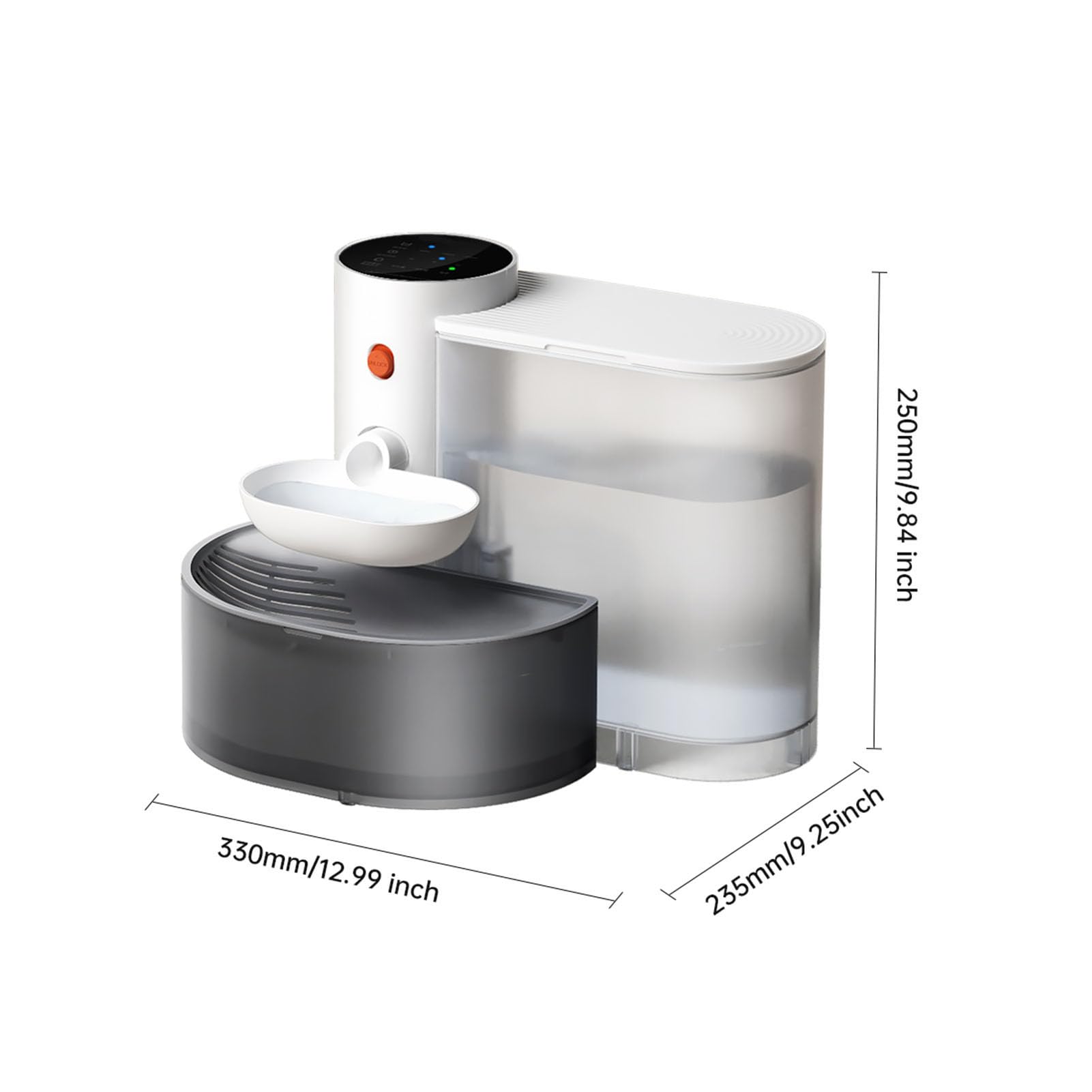 Fuente de agua inteligente para gatos, fuente de agua automática de 3 litros para mascotas con funcionamiento silencioso, agua limpia continua y hasta 9 días de bebida para mascotas, para gatos/perros
