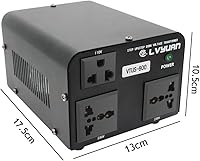 Vista 6 de Convertidor de transformador de voltaje de 800 vatios de aumento y bajada de 110-120 voltios a 220-240 voltios y de 220-240 voltios a 110-120