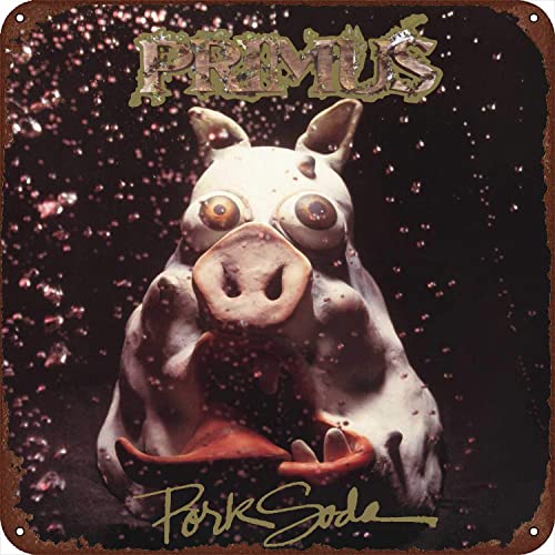 RMLYUSR Primus Pork Soda Album Cover Metal Decor Wall Sign Wall Poster Wall Decor Door Plaque TIN Sign 12X12 INCH