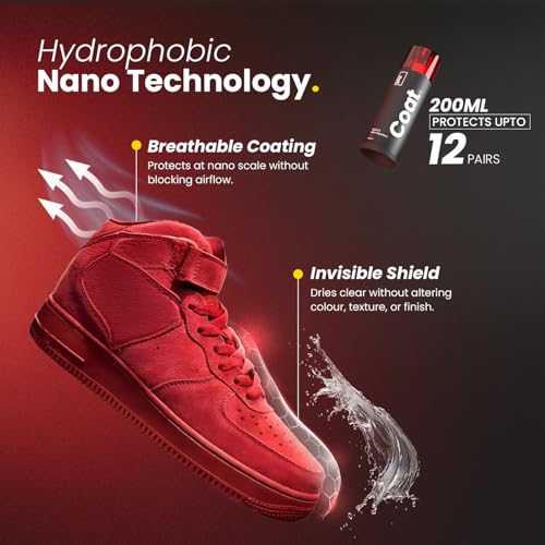 Image of SHOEGR Coat Water & Stain Repellent 200 ml | Invisible Waterproof Shield for Sneakers, Suede, Nubuck, Leather, Trainers, Canvas & Bags | Nano Protection from rain and dust