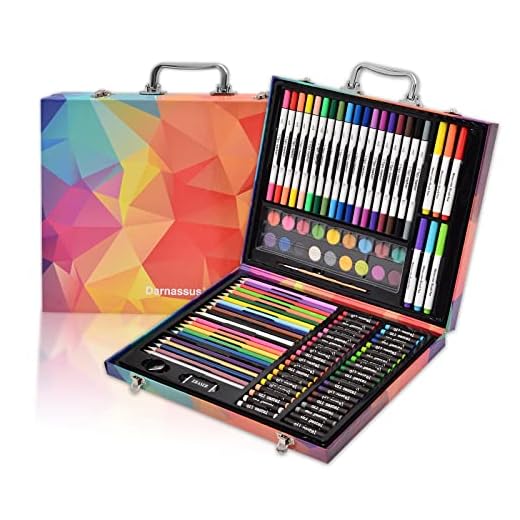Darnassus 132-Piece Art Set, Deluxe Professional Color Set, Art Kit for Kids and Adult, With Compact Portable Case
