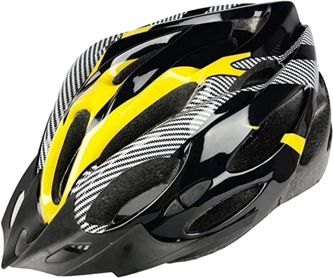PESOMA Light Weight Bicycle/Bike Helmet with Flexible Padding for Kids and Adults, Adjustable Size, for Road & Mountain Cycling/Skating Helmet (Yellow-Black)