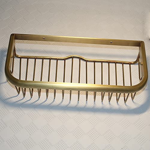 Panier de douche en laiton, support mural de salle de bain couleur bronze