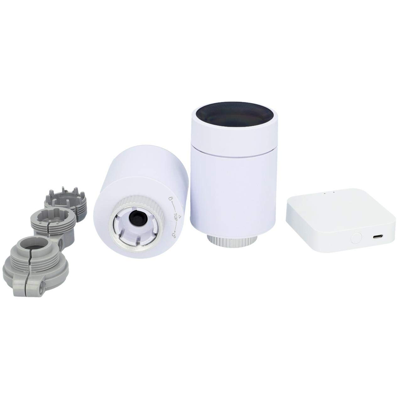 UNITEC Smart Heizkörper-Thermostat Starter Set 2+1 mit LCD Display, kompatibel mit Amazon Alexa und Hey Google