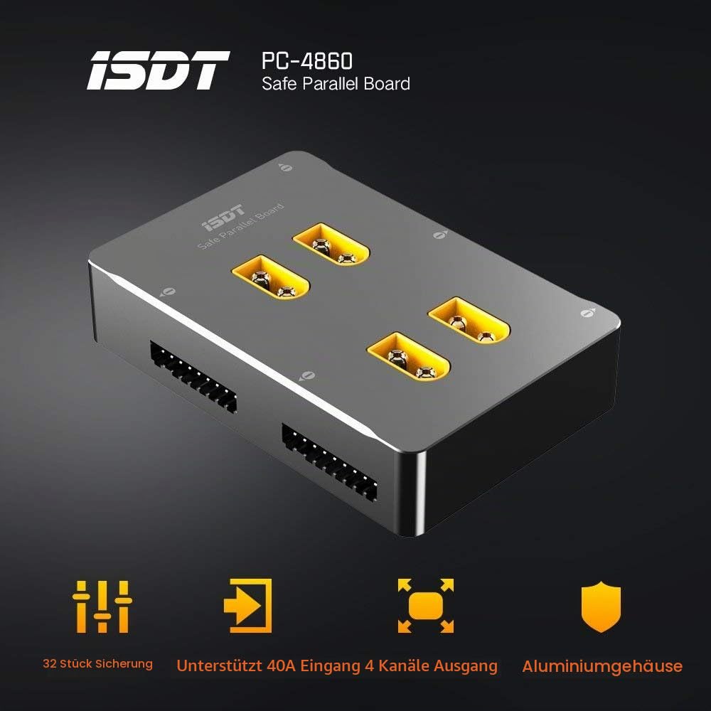 ISDT PC-4860 Lipo Ladegerät Parallel Ladestation Unterstützung 4 Packs von 1-8S XT60 RC LiPo Akku
