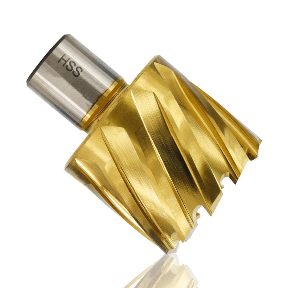 Foret de noyau de revêtement de 12-42mm TiN foret creux en acier à grande vitesse foret magnétique coupe annulaire pour outil de coupe en métal-36x35mm