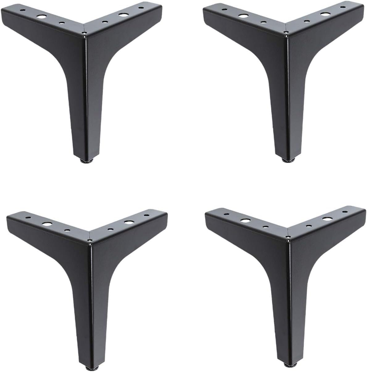 Modern Style Furniture Sofa Legs, Metal Triangle Legs for Tables, Cabinets, Sofa Chairs, Hairpin Coffee Table Legs (Black 10cm (3.93in))