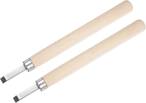 uxcell Cuchillo de tallado de madera, cinceles, acero de alta velocidad de 0.209 in para escultura plana mediana para manualidades, escultura de