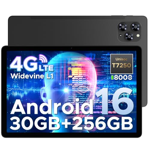 POPUX Tab G6 Android 16 Tablet with Sim Card Slot 11 Inch Tablet & Gemini AI 30GB+256GB/2TB TF& T7250 Octa Core Android Tablets 8000 mAh 90Hz IPS HD & Ultra-Thin 2 Speakers|Widevine L1|Face ID|GPS