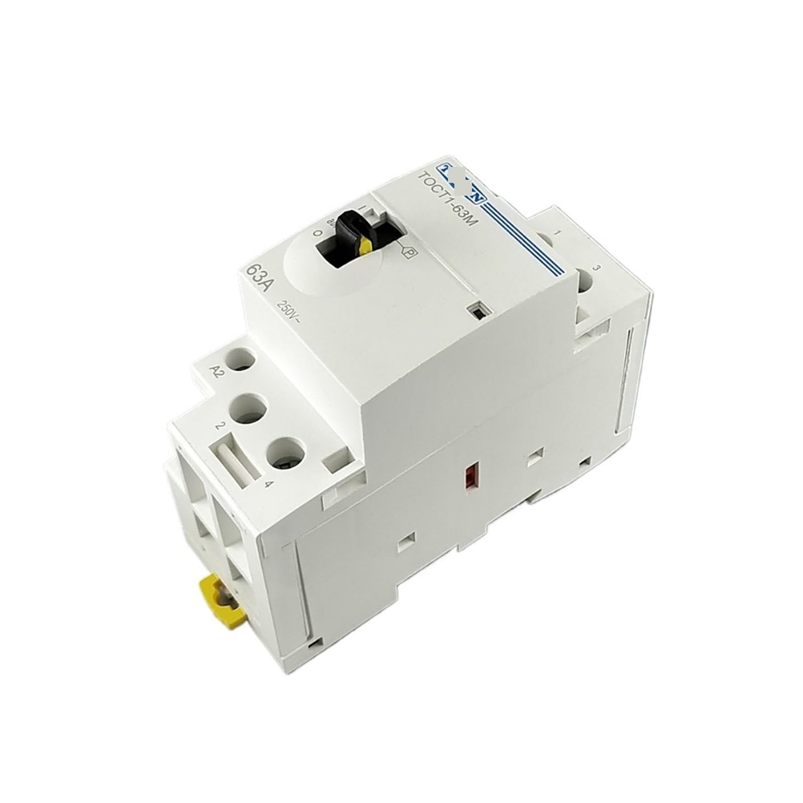 Stycznik modułowy AC do użytku domowego na szynie DIN 2P 63A 220V/230V 50/60 Hz z ręcznym przełącznikiem sterującym 2NO lub 1NO 1NC lub 2NC 1 szt. (2NO)