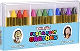 Kangaroo Face Paint Crayons for Kids Face & Body Painting Makeup Crayons, Safe for Sensitive Skin (12 Count)