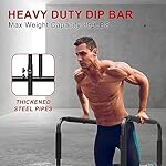 SculPong Dip Stand, Pull Up Bar Station, Power Tower, Heavy Duty Parallel Bar for Tricep Dips, Pull-Ups, Push-Ups, L-Sits - Image 4