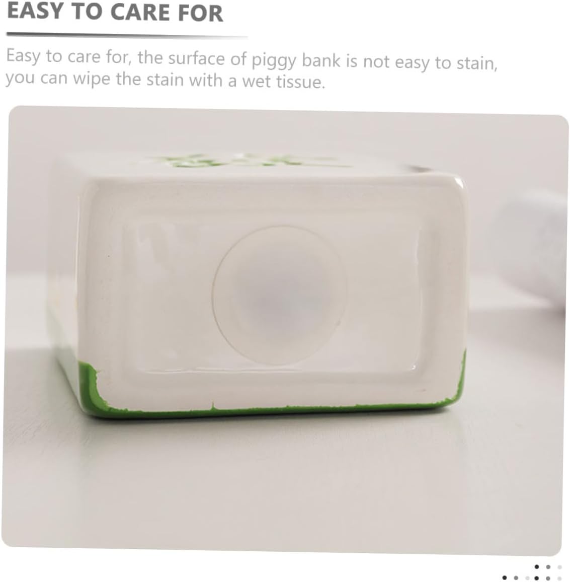 Mahjong Design Ceramic Piggy Bank Savings Box for Adults Coin Holder Money Storage Container Compact and Lovely Bedroom Decor