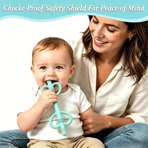 Solifegoble Baby Silicone Teething Stick, Dual‑Loop Two‑Hand Grip Molar Teether, Multi‑Textured Gum Massager, Freezer & Dishwasher Safe for 3‑12 Months Babies Solifegoble Baby Silicone Teething Stick, Dual‑Loop Two‑Hand Grip Molar Teether, Multi‑Textured Gum Massager, Freezer & Dishwasher Safe for 3‑12 Months Babies - Image 2
