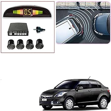 UniPearl -Black Car Parking Reverse Sensors (Set of 4) for - Swift Dzire Type 3