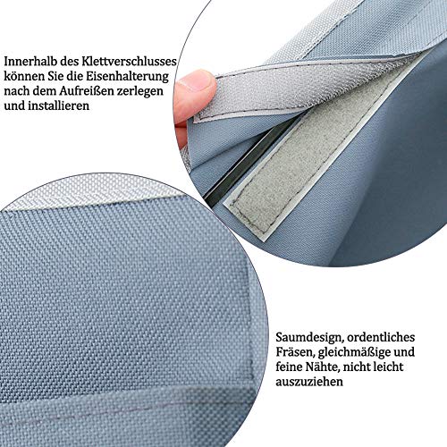 Whchiy Betttasche Bett Organizer Hängetasche Mit 4 Haken Hochbett Aufbewahrungstasche für Buch, Magazin, Spielzeug, Handy, Kopfhörer (Grau) - Image 7
