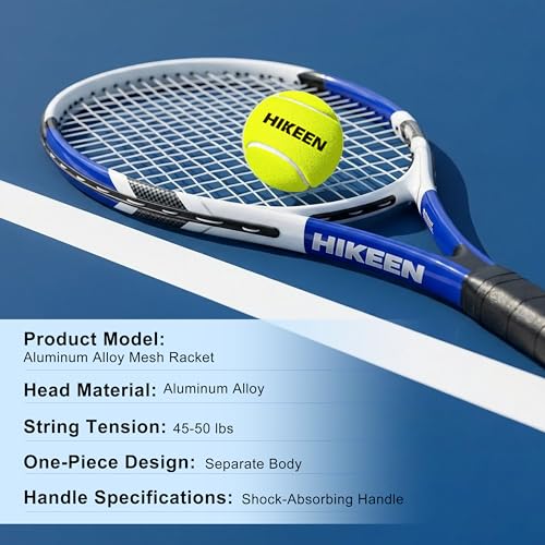 Image of Hikeen Premium Tennis Trainer Rebound with Metal Base,Portable Solo Tennis Trainer Set with 3 Highly Elastic String Balls,Tennis Practice Equipment for Adult Kids an Beginners