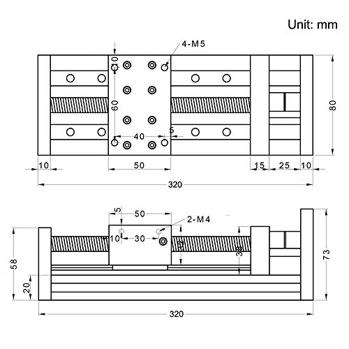 Befenybay 200mm effektive Reiselänge Doppel Linear Rail Guide Kugelgewinde SFU1605 mit NEMA23 Schrittmotor für DIY CNC Router Teile X Y Z Linear Stage Actuator