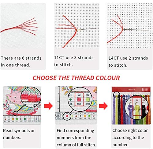 WHXHXZ cross stitch kits for adults Fox familie 40x50CM DIY 14CT Fabric Embroidery Crafts Needlepoint Kit for Home… - Image 6