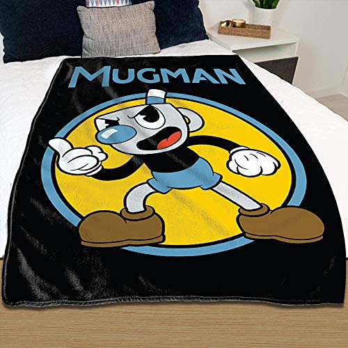 JUST FUNKY Official Cuphead Throw Blanket Feat. Mugman [46