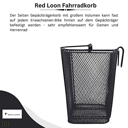 Red Loon Fahrradkorb für Gepäckträger | Metall Korb Hinten | Bike Basket | Einkaufskorb | 22 Ltr
