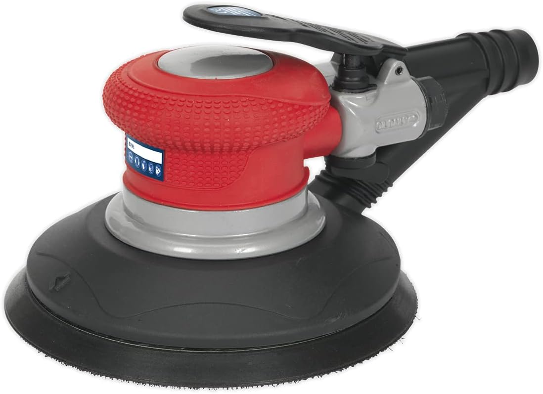 Sealey Gsa06 Air Palm Random Orbital Sander ?150Mm Dust-Free Self-Contained