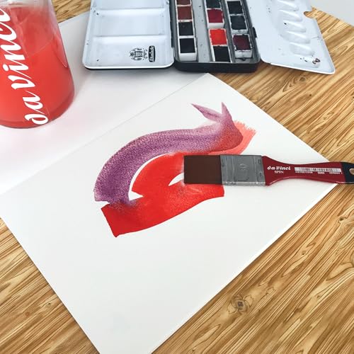 Image of da Vinci Watercolor Series 5080 Size 20 - CosmoTop Spin Ultimate Wash Synthetic with Red Handle - 20mm Width - Made in Germany