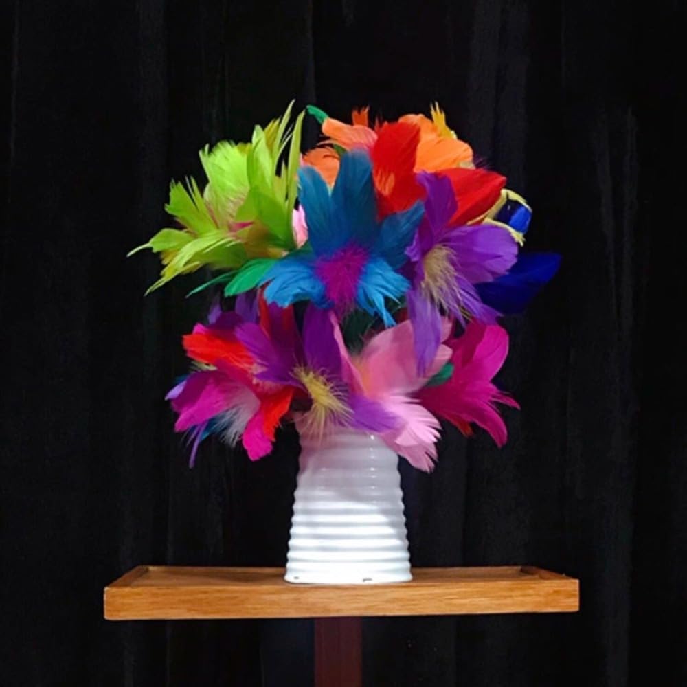 ZQION Microfono per bouquet da palcoscenico trucchi magici illusioni espedienti puntelli microfono maghi cambiamenti in fiori di piuma divertente Magia
