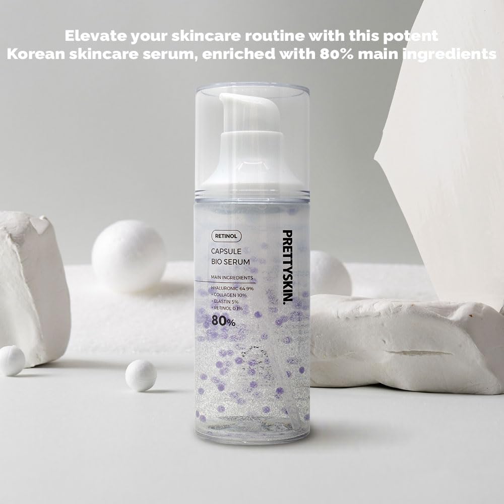 PRETTYSKIN Capsule Serum for Face-Main Ingredients 80%-Korean skincare serum 3.38fl.oz.(100ml) (Retinol) - Image 7