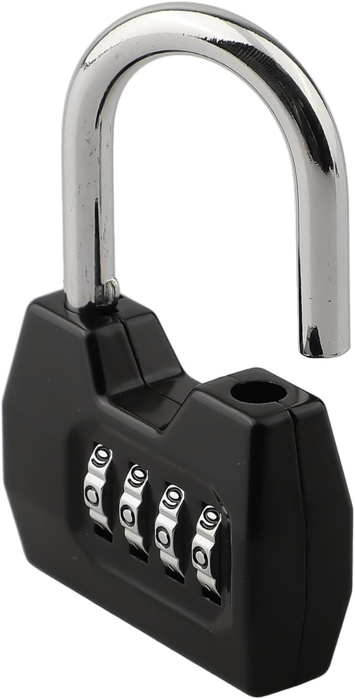 4-Digit Zinc Alloy Combination Lock Gym Lockers, Student Dormitory Cabinets, Tool Sheds & Luggage – Weather-Resistant Password Padlock with Gold
