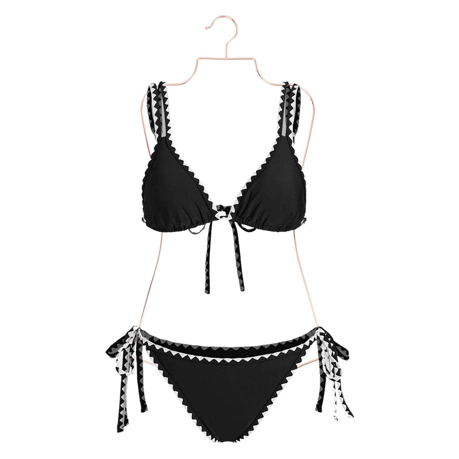 10 Pc Rose Gold Bikini Hangers, Body Shape Wire Display Hangers, Lingerie Hanger Bathing Suit Rack for Summer Beach Swimming, Showcasing Swimsuits, Wardrobe Storage