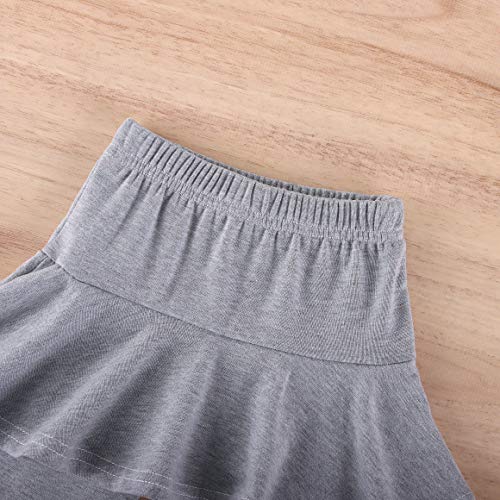 Image of MODNTOGA Kids Baby Girls Footless Leggings with Ruffle Tutu Skirt Pants 2-7Years