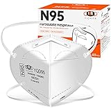 N95 Mask NIOSH Approved 60-Pack, Particulate Respirator N95 Face Masks Universal Fit - Individually Wrapped