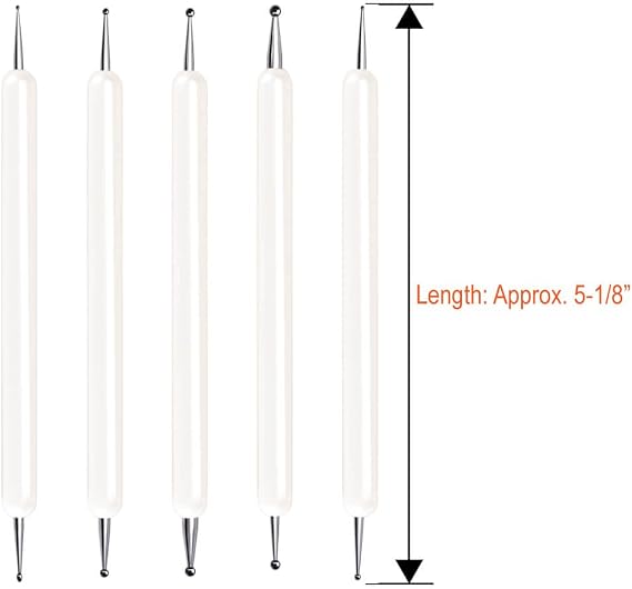 Selizo 5pcs Embossing Stylus Tool Nail Art Dot Tool Scoring Tracing Pen for Ceramic Clay Craft Nail Art Design Transfer Paper Mandala Drawing Rock Painting