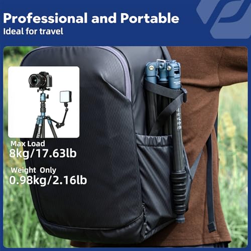 Image of Fotopro Carbon Fiber Camera Tripod, 62 inch Super Lightweight Compact Travel Tripod with 360 Degree Ball Head for DSLR, Detachable Monopod,Arca-Swiss QR Plate, Load up to 8KG /17.63lbs, Weighs only 2lb