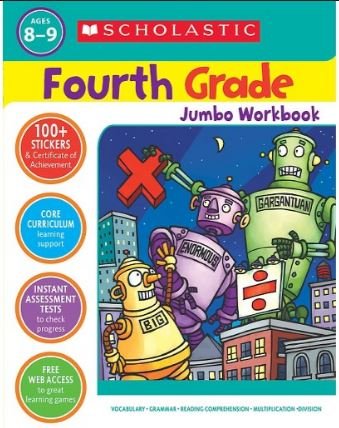 Scholastic Fourth Grade Jumbo Workbook 0545910269 Book Cover