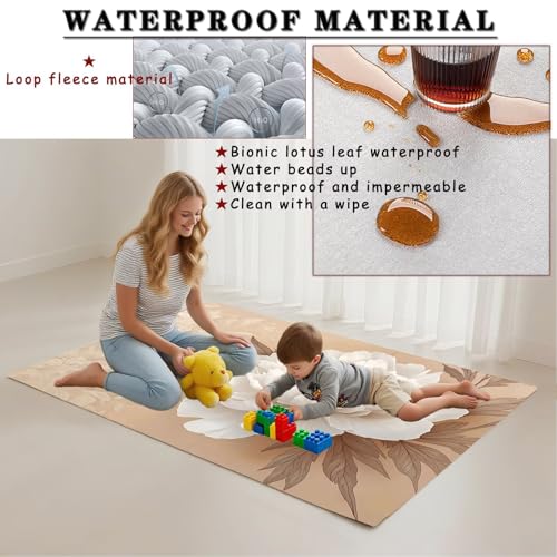 Tapis de salon lavable et antidérapant 120x180 idéal pour la cuisine ou la chambre