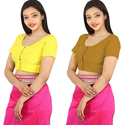 Image of Namita Women's Rubia Cotton Solid Half Sleeve Blouse