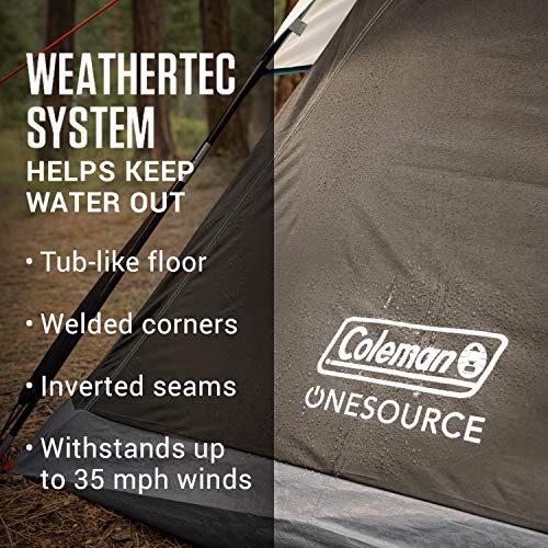 Coleman OneSource Rechargeable 4/6 Person Camping Tent with Airflow System & LED Lighting, Includes Rainfly, Tent Fan, Lights, and Interchangeable Battery Pack, Easy Setup Tent for Camping by Coleman - Used condition - Image 6