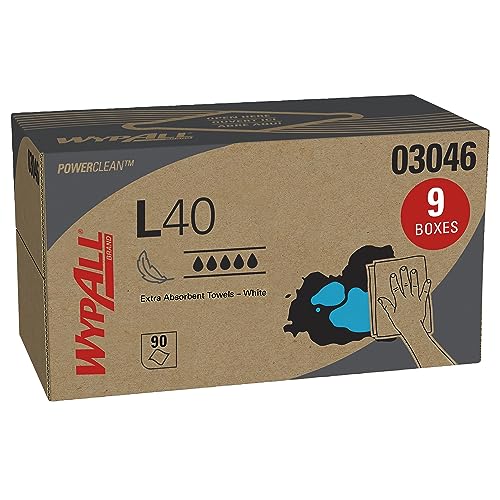 WypAll L40 Disposable Cleaning and Drying Towels (03046), Li...