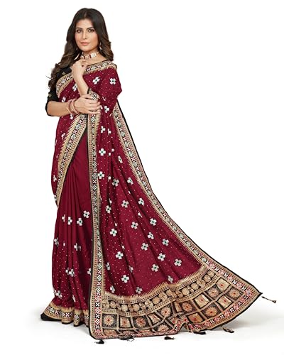 Image of Jaanvi fashion Women's Pasapalli Design Sambalpuri Silk Saree with Swarovski Work & Blouse Piece