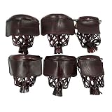 American Heritage Pool Table Pockets Made of Genuine Leather, Set of 6, with...