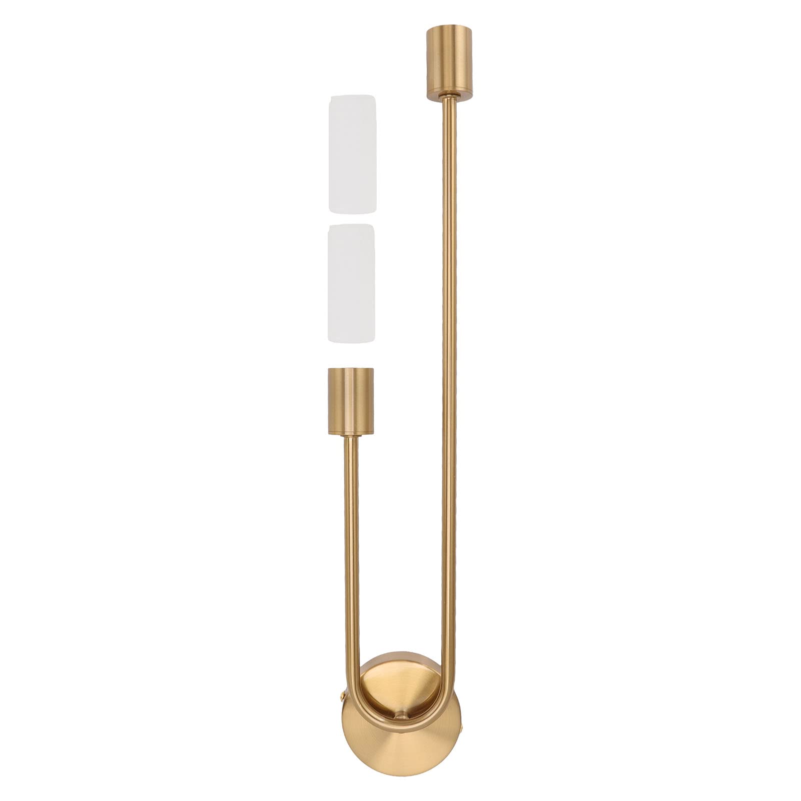 Soporte para aplique de pared dorado con doble cabezal G9 para pasillos interiores